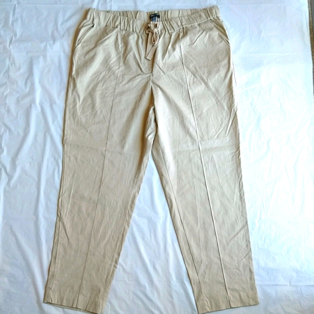Women's casual pants, size XL, color tan